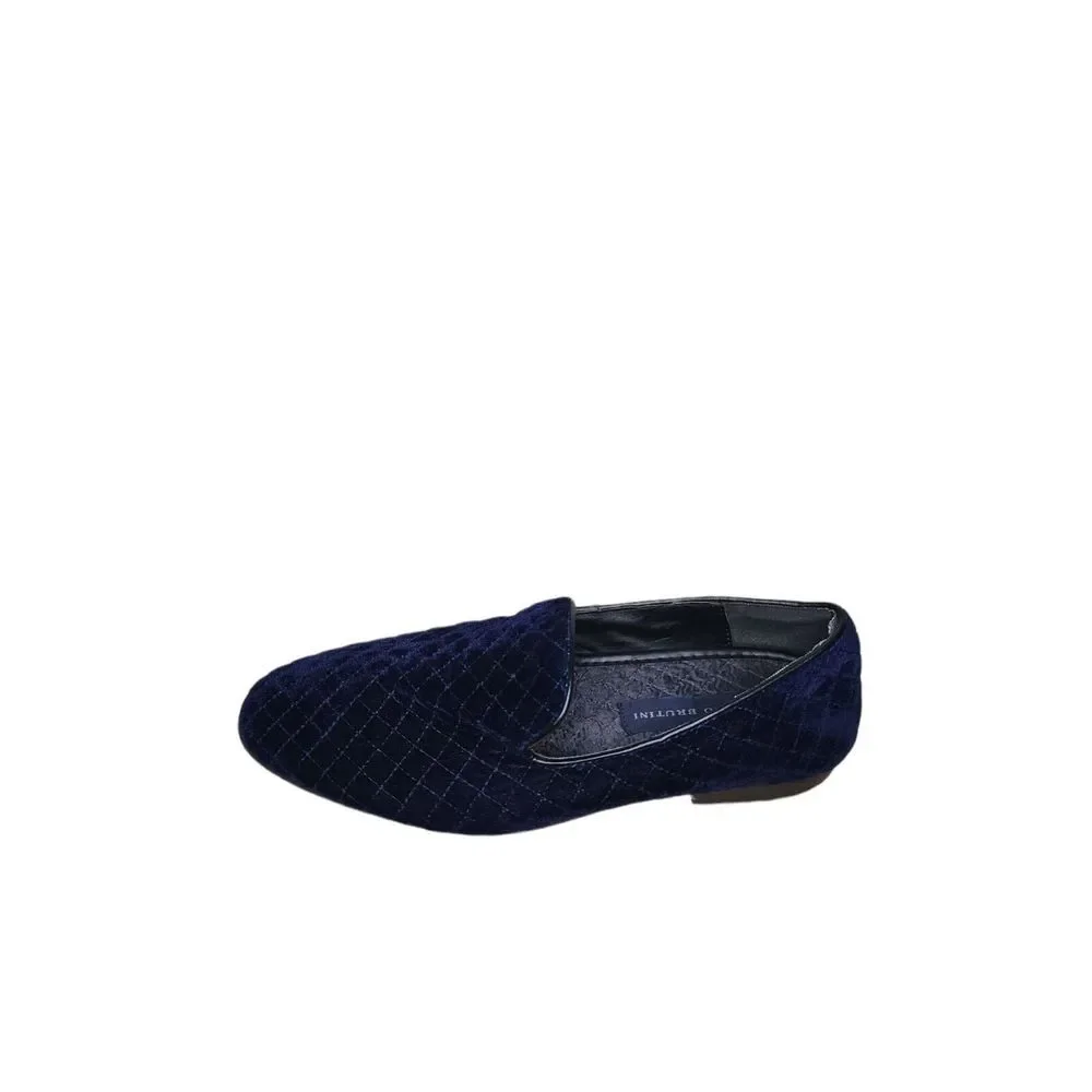 Giorgio Brutini Loafers Men Sz 9 M Blue Velvet Low Heel Designer Workwear‎